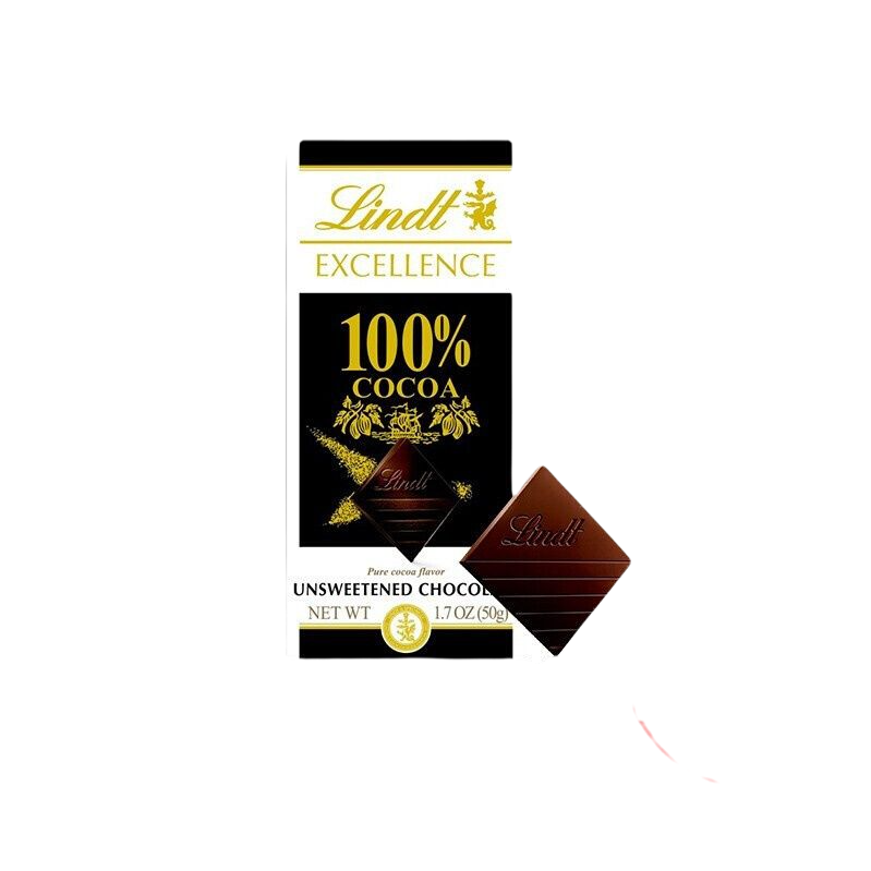 Lindt 瑞士莲 EXCELLENCE特醇 100%黑巧克力 50g 排块装 14.76元