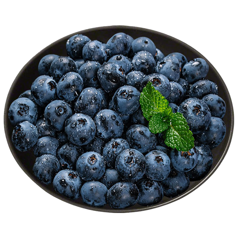 pLus会员，呈鲜菓农蓝莓 国产新鲜江苏大蓝莓整箱2斤装 中大果 约12-16mm 34.5