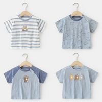 cutepanda's 咔咔熊猫 婴儿休闲短袖T恤夏装男童女童宝宝儿童小童夏季半袖上
