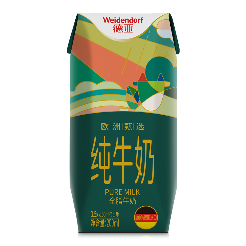 88VIP：Weidendorf 德亚 欧洲甄选全脂牛奶200ml*24整箱 35.83元（需用券）