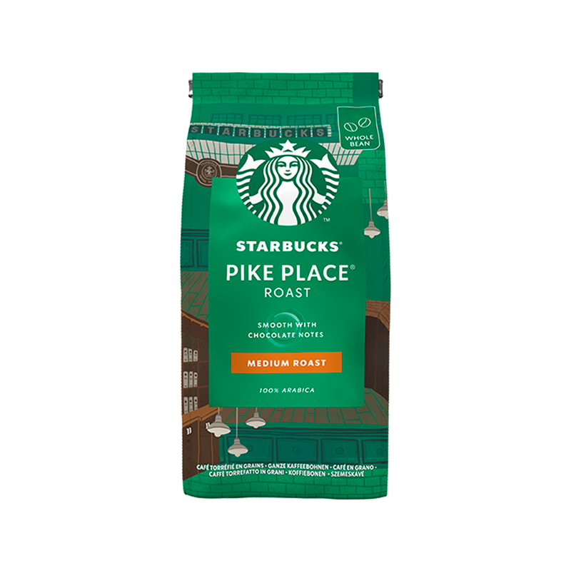 plus会员、需首购:星巴克（Starbucks）进口黑咖啡 派克市场咖啡豆200g 54.3元包