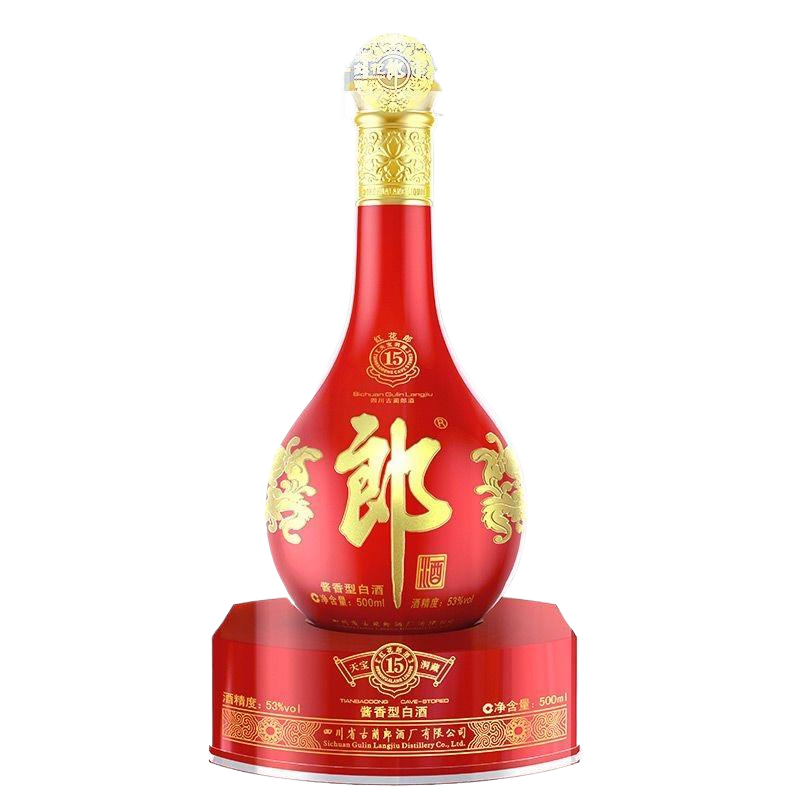 LANGJIU 郎酒 红花郎15年53度酱香型白酒500ml*1 ￥585