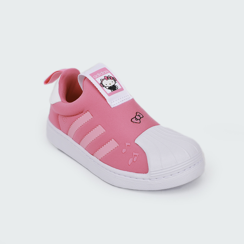 88VIP：adidas 阿迪达斯 童鞋Hello Kitty联名小童运动鞋贝壳头三叶草板鞋 IF3558 27