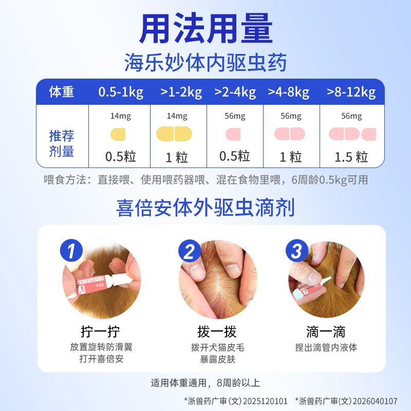 海乐妙 猫咪体内外一体驱虫药 31.2元 - 86线报