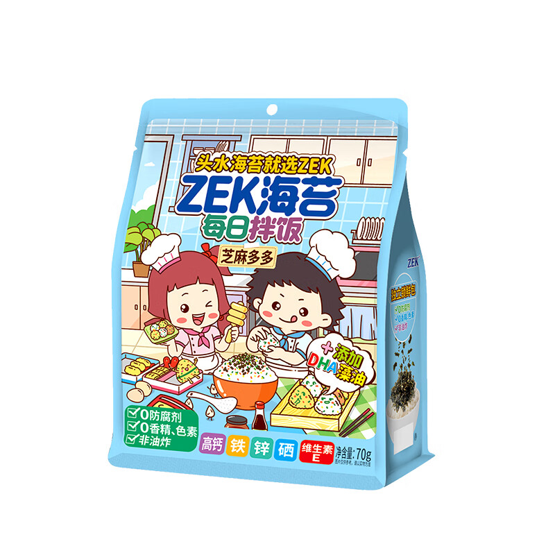 ZEK 每日拌饭海苔 原味 70g 3.71元