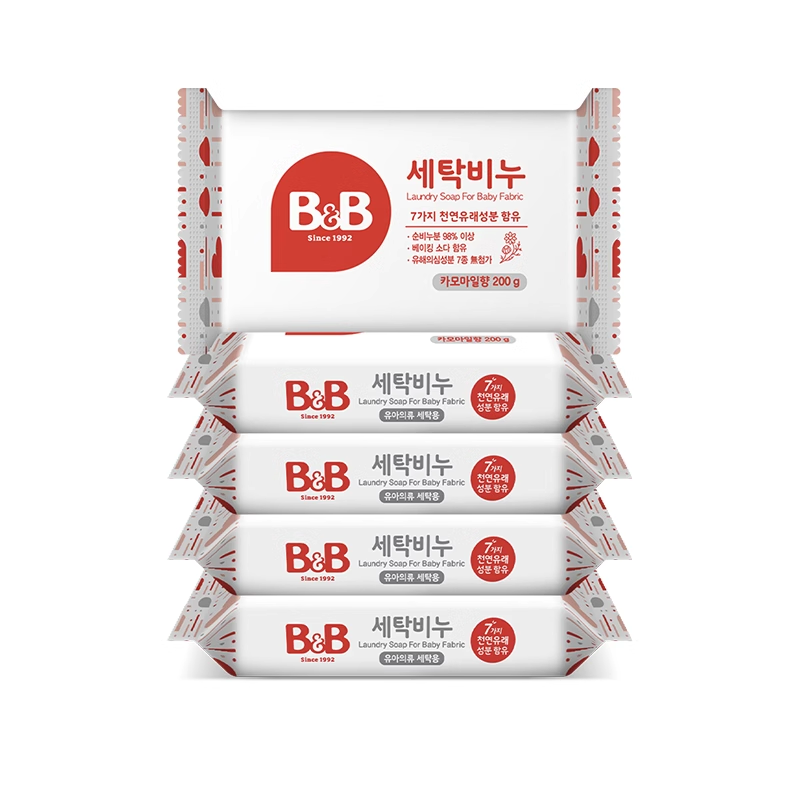 保宁B&B洗衣皂甘菊香皂200g*5包*2组 券后83.4元