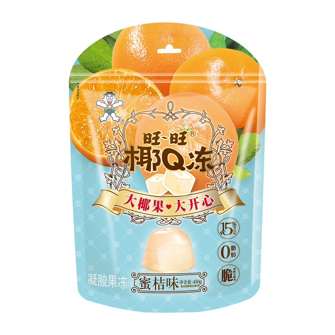 Want Want 旺旺 椰Q冻 蒟蒻果汁果冻 450g 蜜桔味 12.9元