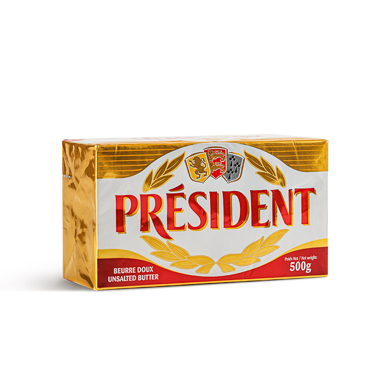 PRÉSIDENT 总统 法国乳酸发酵动物淡味黄油块 500g*2 93.56元