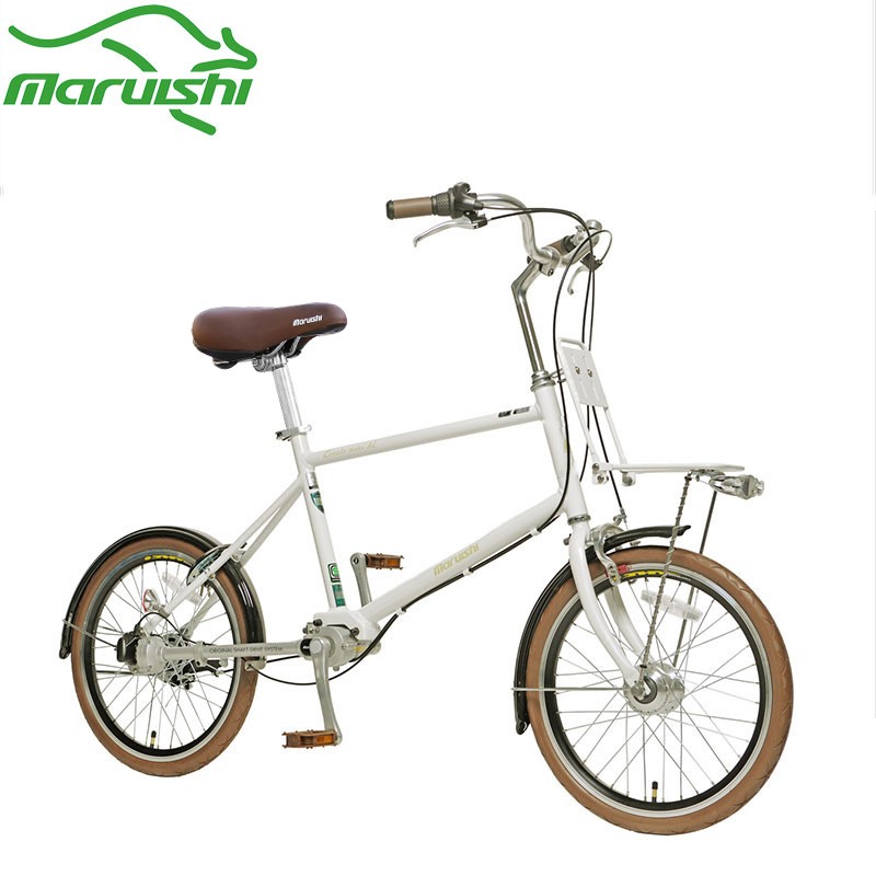 Maruishi 日本自行车20寸无链条传动轴学生单车内变速城市通勤轻便复古车 CMA2