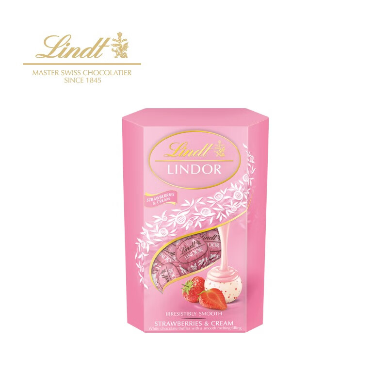 PLUS会员：lindt 瑞士莲 草莓软心巧克力 200g*4件+凑单品 70.24元包邮（需凑单，