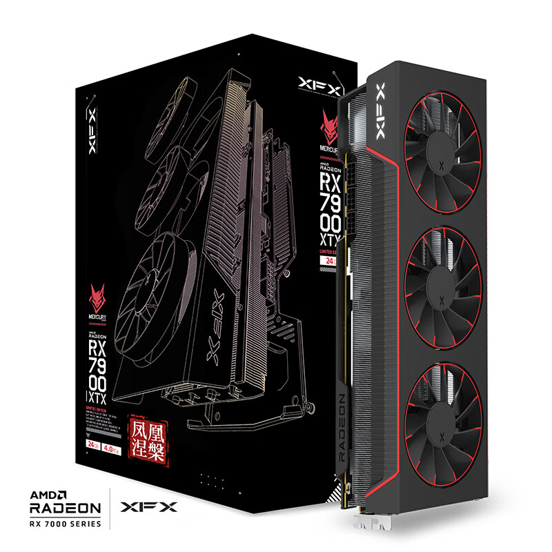 XFX 讯景 RADEON RX 7900 XTX 凤凰涅槃 24GB 游戏显卡 6991.51元（需用券，晒单返268E