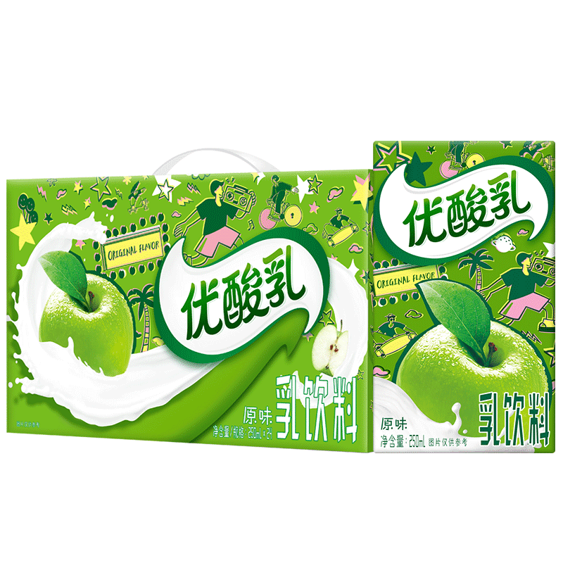 YILI/伊利 优酸乳 乳饮料 250ml 原味 *24盒 29.9元