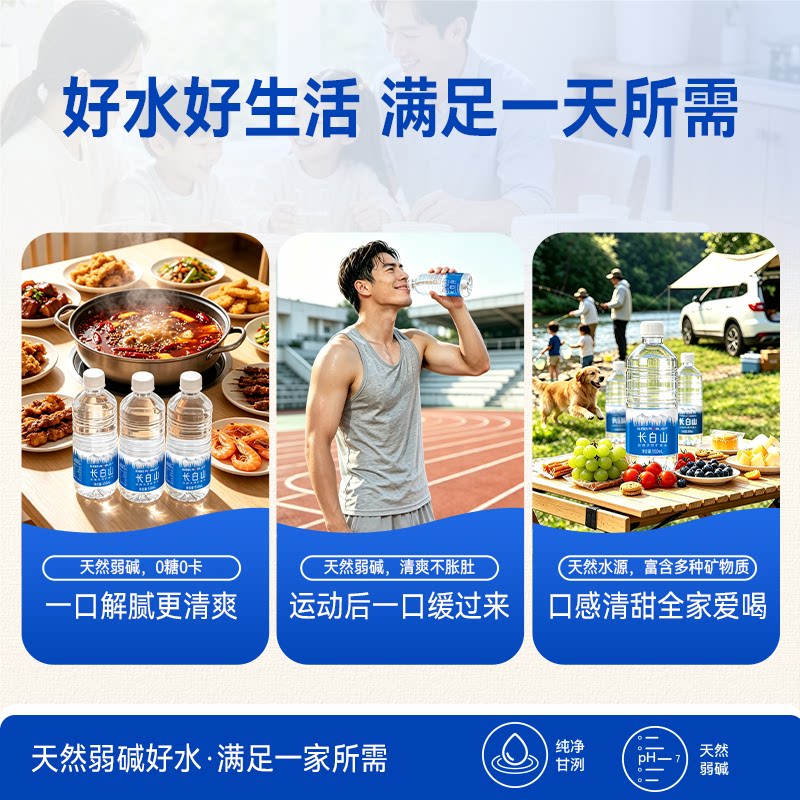 乐百氏 长白山天然矿泉水 550ml*24瓶 28.85元 - 86线报