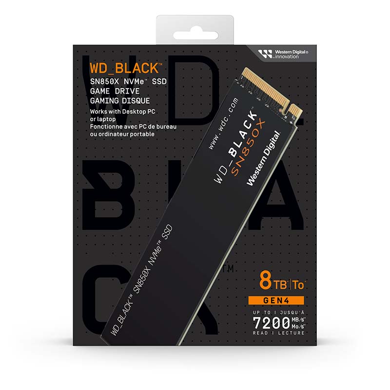 WD_ BLACK WD_BLACK西数SN850X 8T固态硬盘M2 4T台式机电脑SSD游戏黑盘PS5 923元（需用