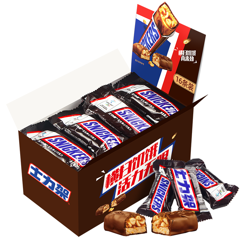 SNICKERS 士力架 花生夹心巧克力500g ￥32.9