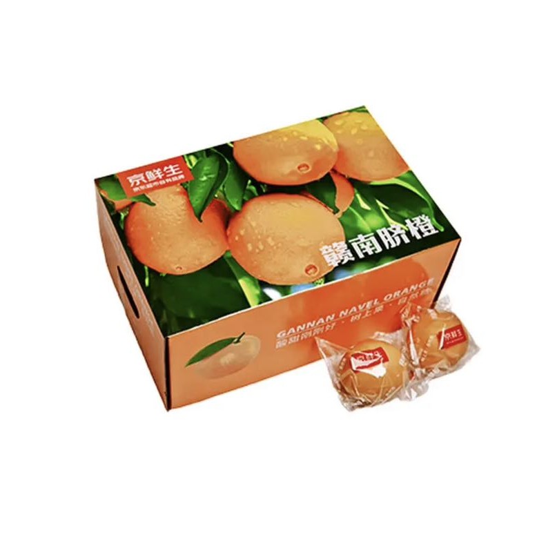 京鲜生 赣南脐橙 净重6斤装 钻石果 单果230g起 生鲜水果橙子水果礼盒 17.23元