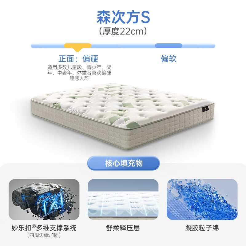 20点开始：舒达 Serta 森次方S 儿童床垫 1.2*2m 2999元（需用券）