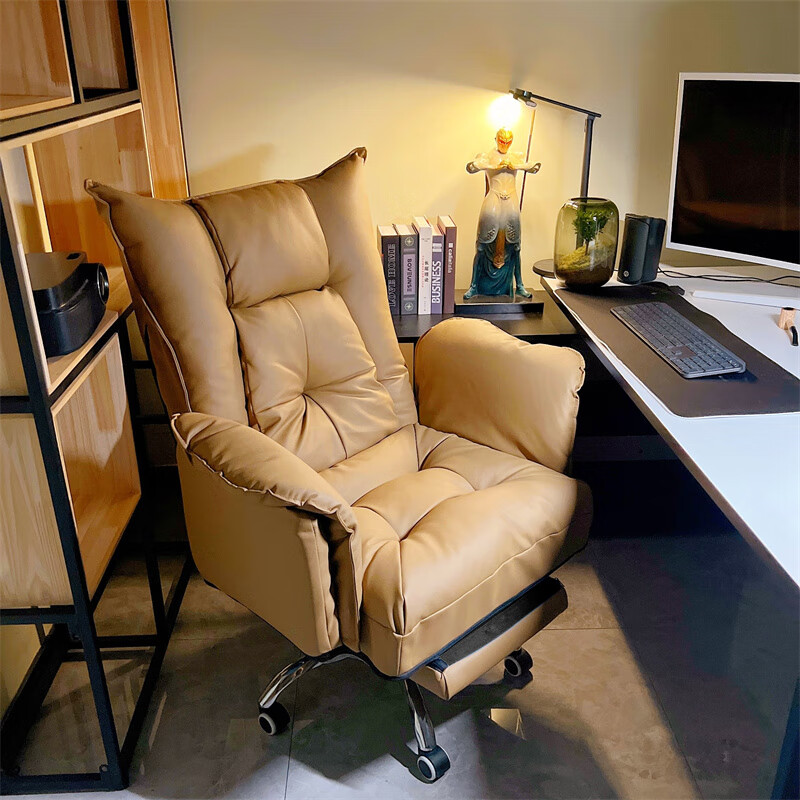OUJI 欧吉 老板椅家用电脑沙发椅舒适久坐靠背办公室座椅午休可躺书房书桌 