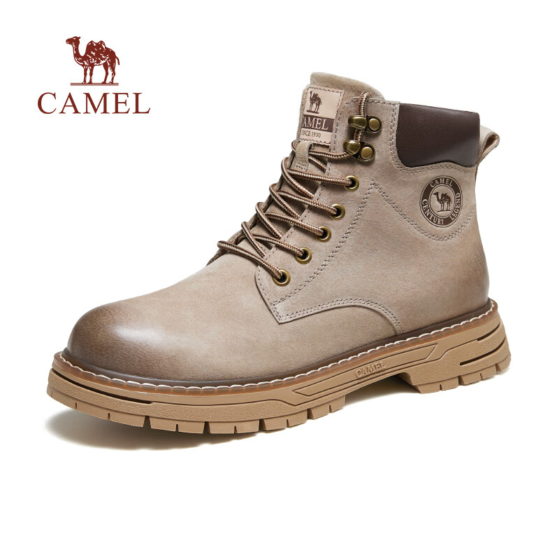 CAMEL 骆驼 复古厚底增高款户外工装大黄靴 G13W136121 315.96元（需用券）