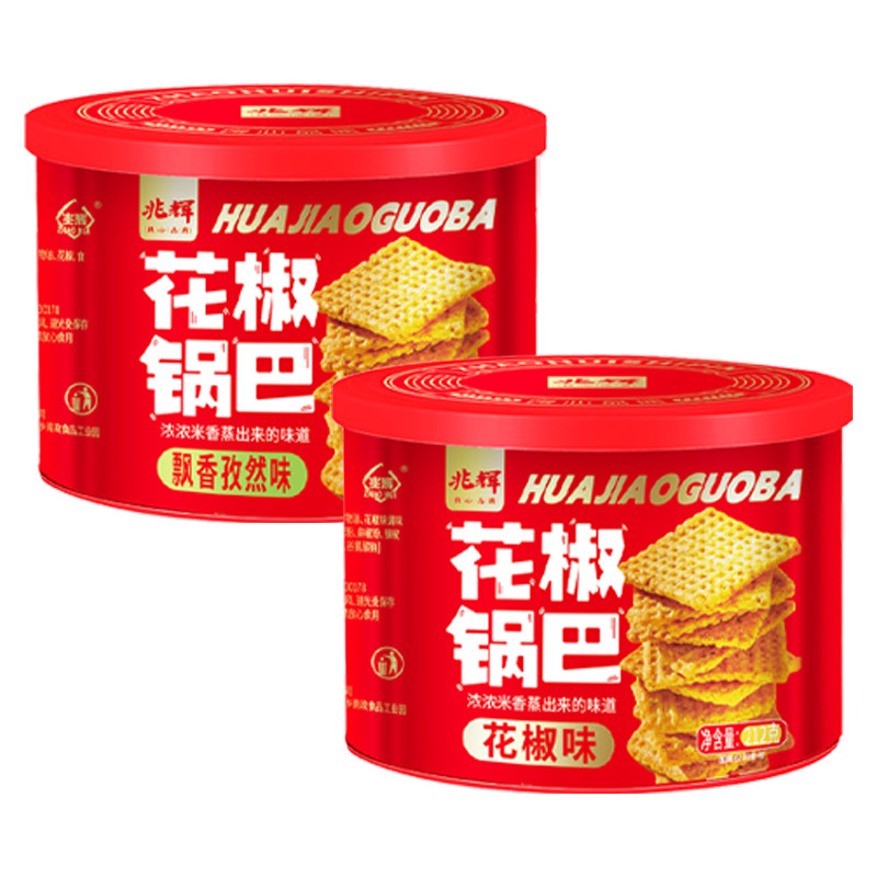 移动端：兆辉 花椒锅巴212g罐装办公室网红小零食追剧麻辣休闲怀旧小吃 17.9