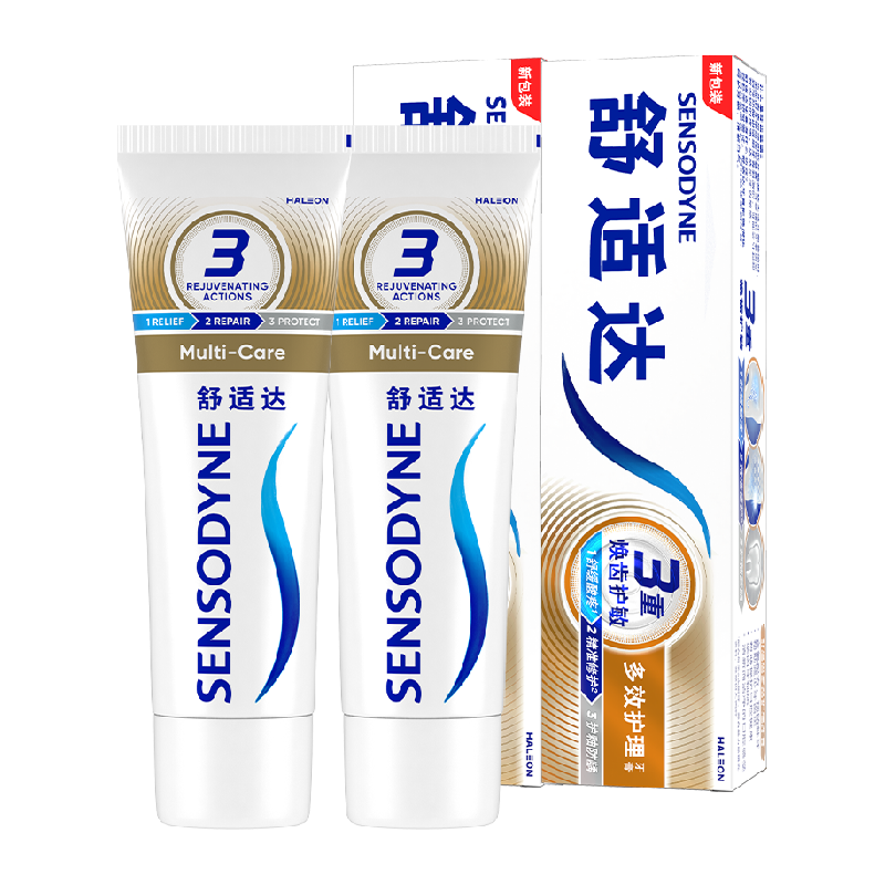 SENSODYNE 舒适达 抗敏感牙膏成人含氟多效防蛀护龈脱敏200g ￥30.3