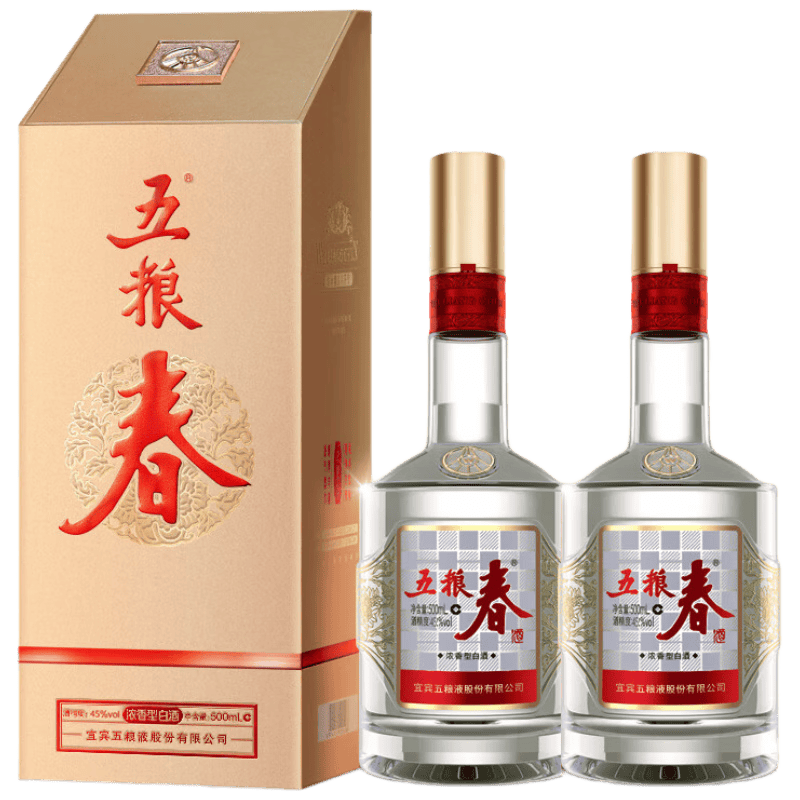 五粮液 五粮春第二代 52°浓香型 2瓶×500ml 340元