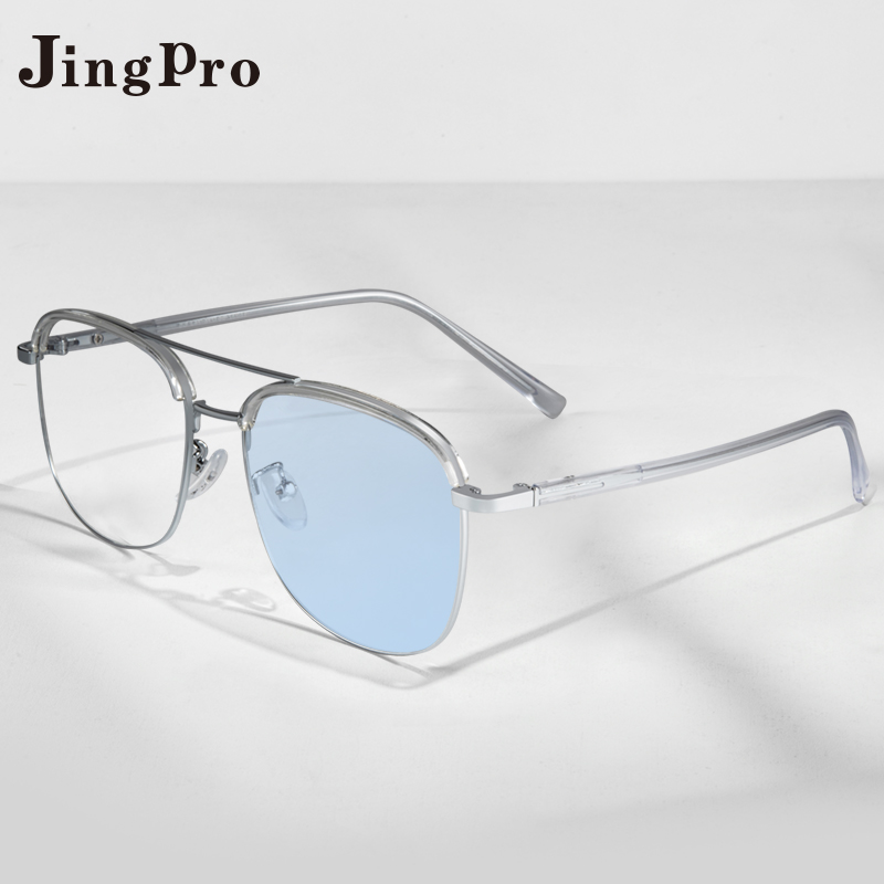 JingPro 镜邦 1.56极速感光变茶/变粉/变蓝/变黄/变灰镜片+时尚男女钛架多款可