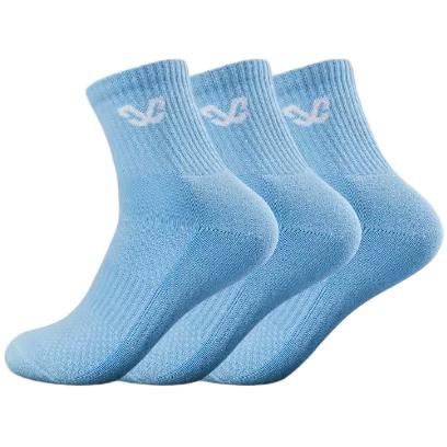 克洛斯威 专业运动篮球中筒袜 蓝色 3双装 18.9元包邮（需用券）