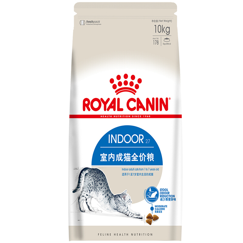 ROYAL CANIN 皇家 I27室内成猫猫粮 10kg 394元（返20京豆，到手价394元，双重优惠