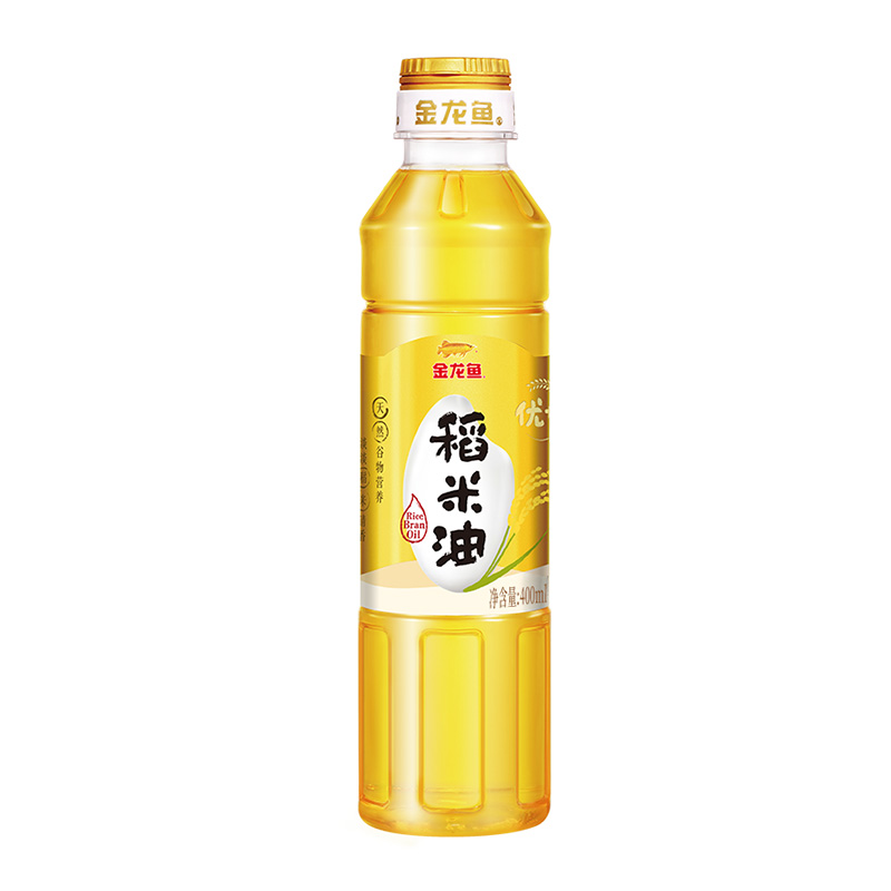 88VIP：金龙鱼 优+稻米油400ml/瓶富含谷维素植物甾醇米糠油 10.36元