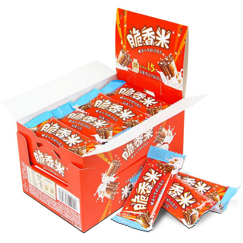 脆香米 巧克力脆米心192gX1盒装休闲儿童糖果网红小吃零食品 8.51元（需用券