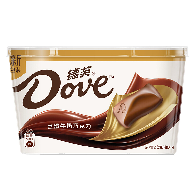 Dove 德芙 丝滑牛奶巧克力 252g 24.9元