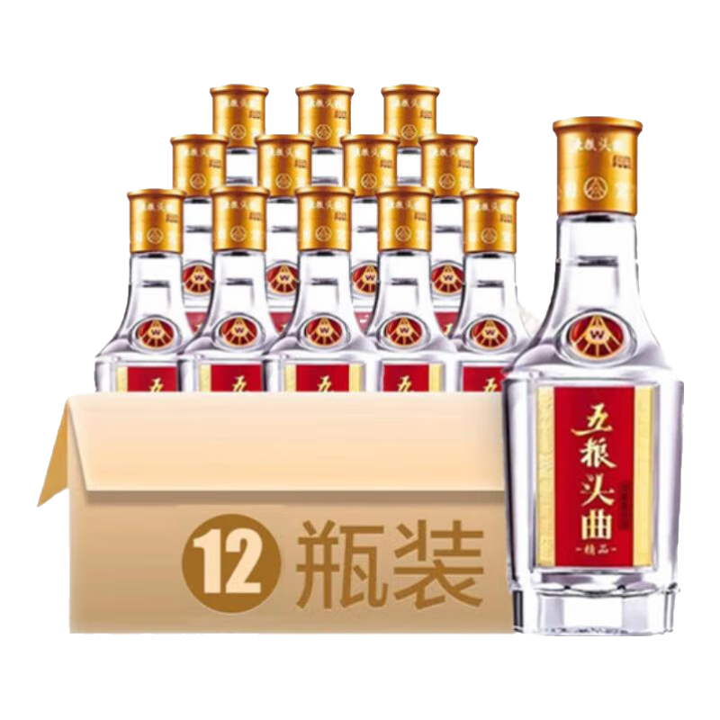 plus会员:五粮液 五粮头曲 精品 浓香型白酒 小酒版 45度 100mL*12瓶 plus券后108