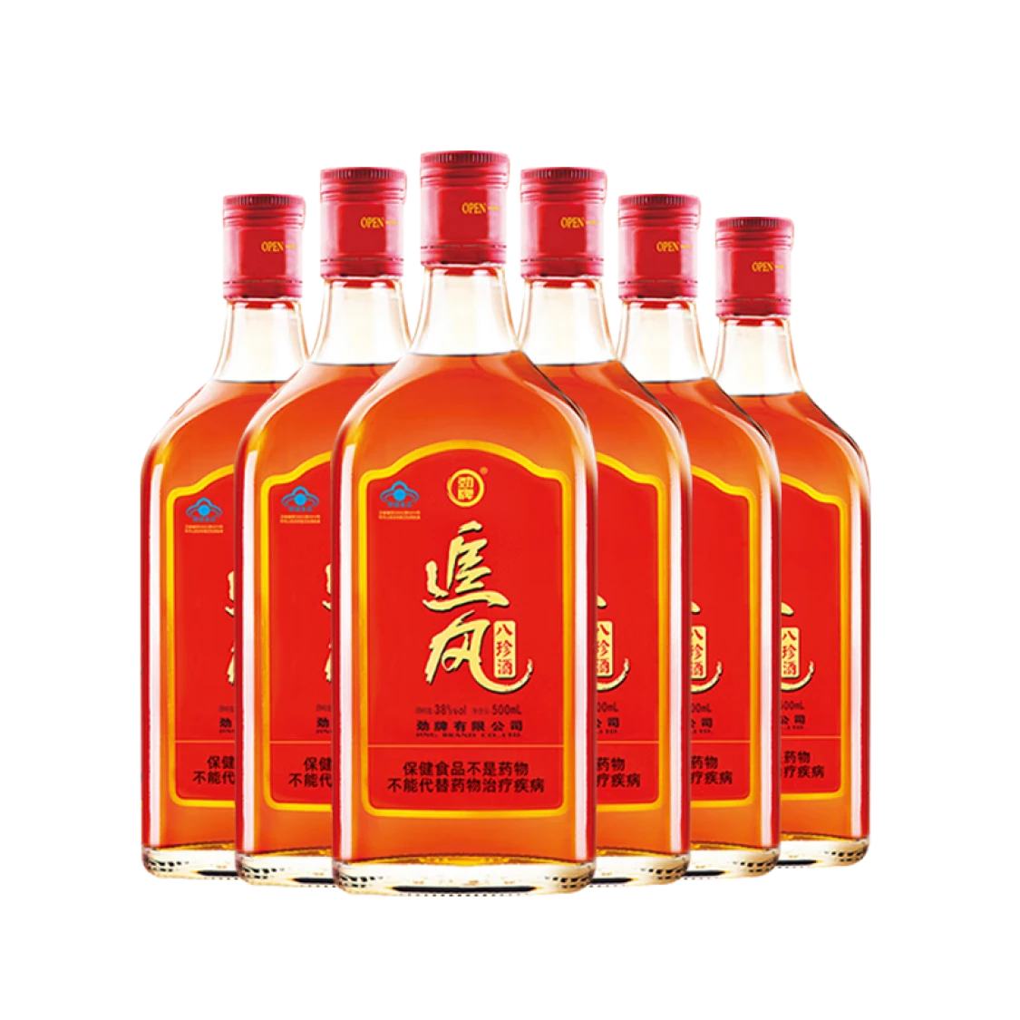 劲牌 劲酒 追风八珍酒 养生酒 38度 500mL 6瓶 88元（需领券）如有全品券到手