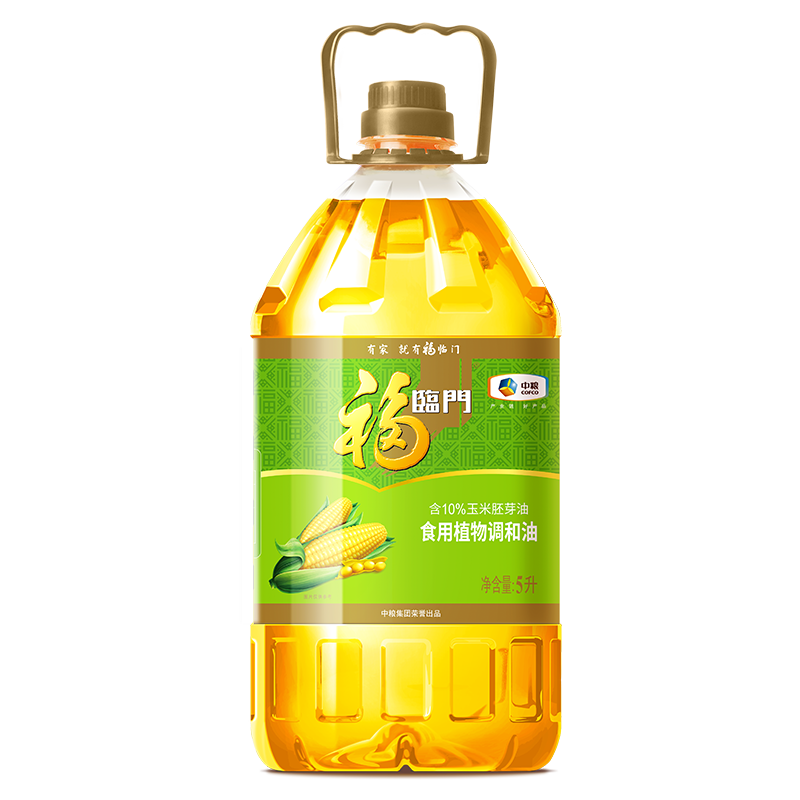 plus会员：福临门 食用油 玉米清香食用植物调和油5L 43.9元（下单返5元京东