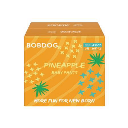 BoBDoG 巴布豆 新菠萝量贩装 拉拉裤 L码72片 64元（需买2件，需用券）