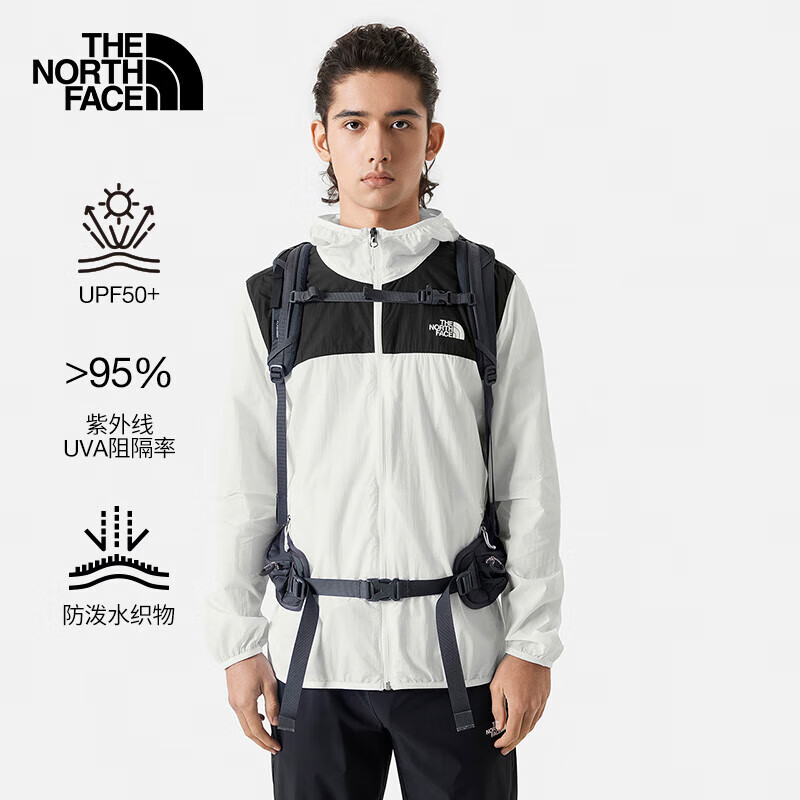 THE NORTH FACE 防晒衣男户外防风夹克8AUS 雪峰白/KY4 M 251元（需用券）