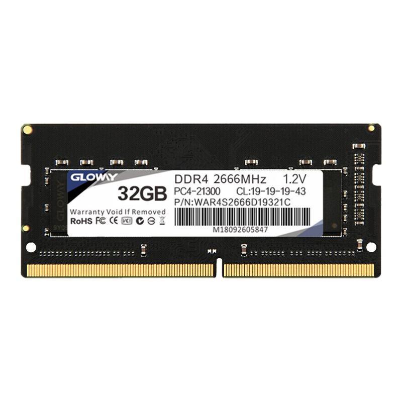 光威 战将 DDR4 2666MHz 笔记本内存 普条 黑色 32GB 299元