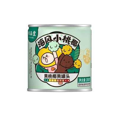味品堂 黄桃椰果罐头 200g×8 9.25元