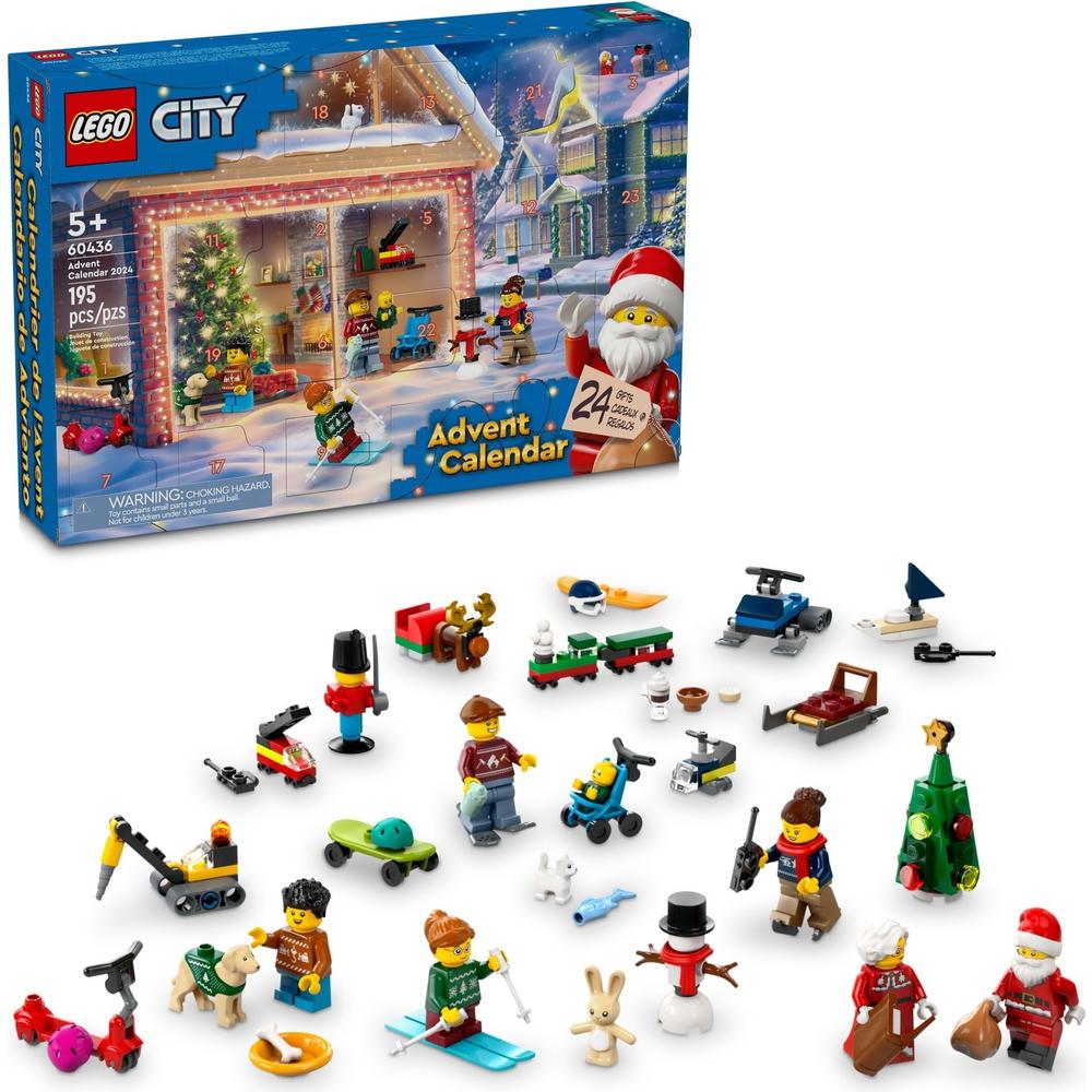 PLUS会员：LEGO 乐高 City城市系列 60436 2024 年圣诞倒数日历 161.26元