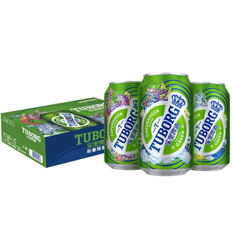 TUBORG 乐堡 啤酒330ml*24听 整箱装(新老包装随机发货) 54.05元（需用券）