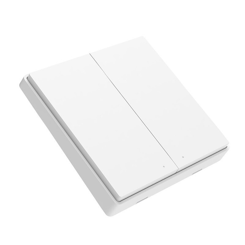 Aqara 绿米联创 无线开关D1双键 随意贴 已接入米家/苹果HomeKit 白色 87.91元（
