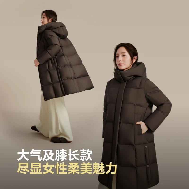 波司登 低饱和色系 长款连帽羽绒服 165/88A 412.48元 - 清风线报