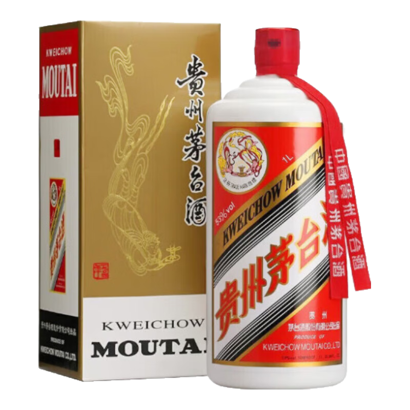 京东百亿补贴、plus会员:茅台（MOUTAI）2023年 飞天 酱香型白酒 53度 1000ml 单瓶