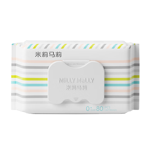 MillyMally 米莉马莉 湿纸巾 80抽 5包 9.9元（需用券）