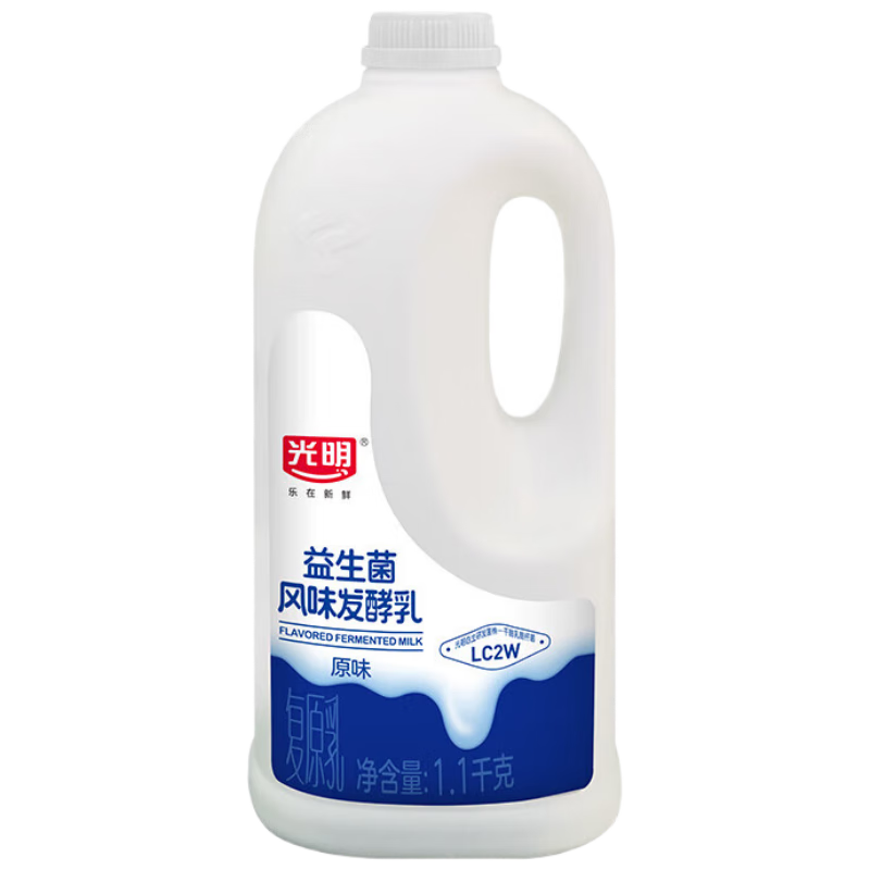 限地区：光明 原味酸奶酸牛奶 1100g*1 益生菌风味发酵乳 8.9元（3件起售）