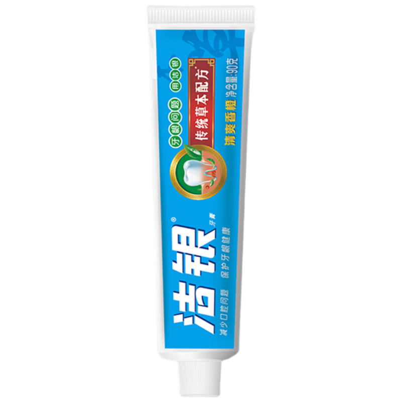 高露洁(Colgate)洁银牙膏90克 清新口气 呵护牙龈舒缓解出血 草本国货 秒杀价1.9元