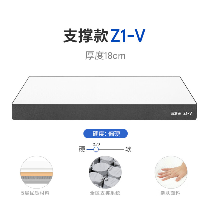 蓝盒子 Z1-V 记忆棉弹簧床垫 1.8*2m 3149元（需用券）