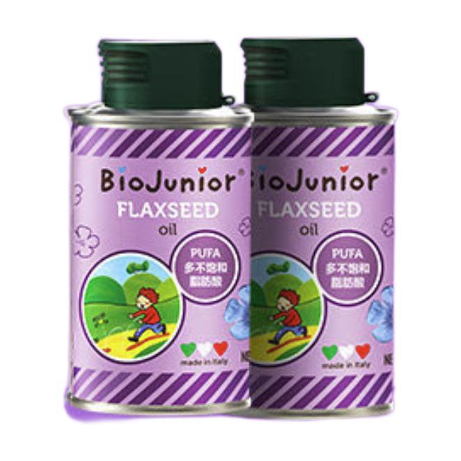 BioJunior 碧欧奇 意大利进口核桃油 宝宝孕妇营养食用油 进口亚麻籽油150ml*2 6