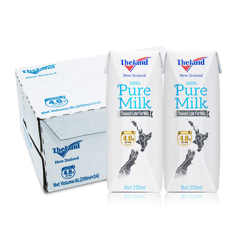 Theland 纽仕兰 4.0g蛋白质高钙低脂纯牛奶250ml*24 新西兰进口 66.6元（需买2件，需用券）